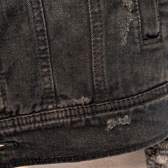 Free People Mixed Media Denim Jacket - Picture 11 of 12